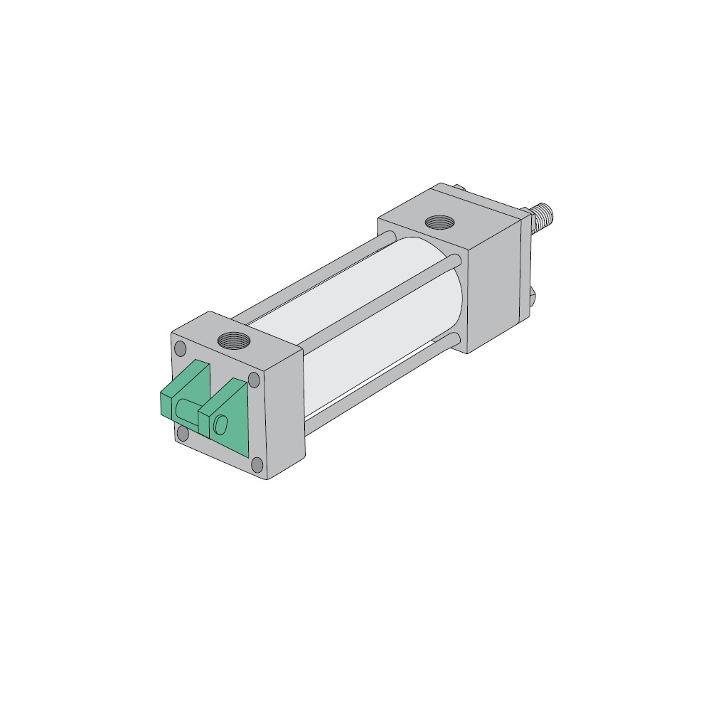 P1AM-03A1D-AAA2 NUMATICS/AVENTICS NFPA CYLINDER A SERIES 2 1/2" BORE 3" STROKE, FIXED CLEVIS MNT, MAGNET